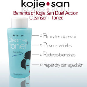 Kojie San Dual Action Cleanser + Toner - Élimine l'excès de sébum