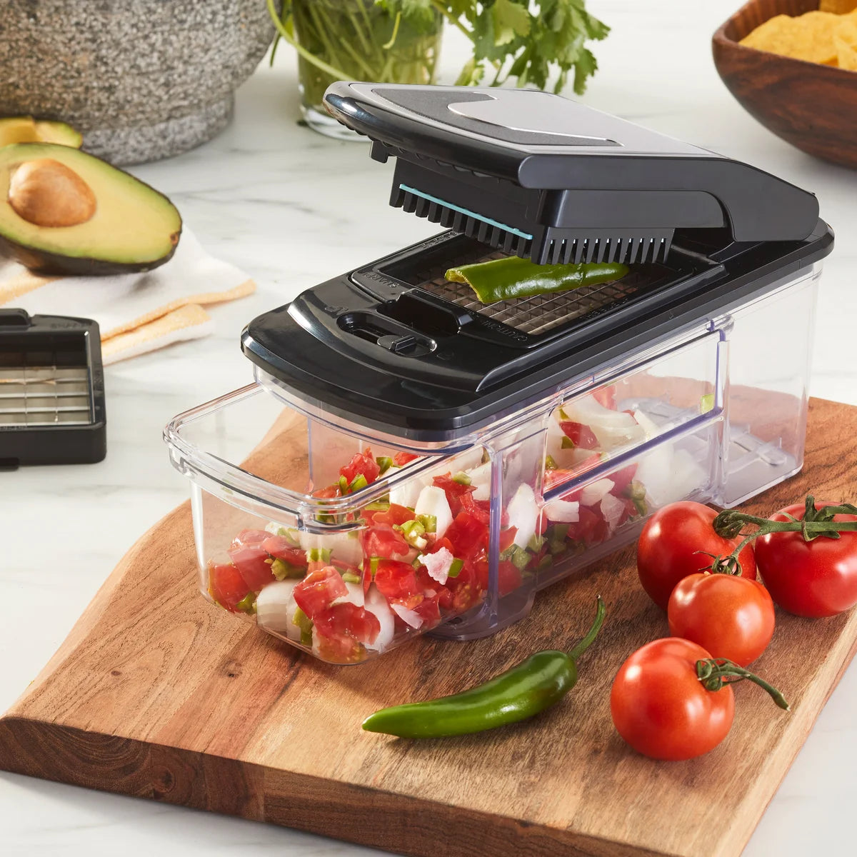 Cuisine Hachoir à Légumes et fruits avec 2 Lames Interchangeables