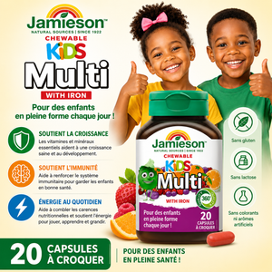 Complement Alimentaire | Multivitamin à mâcher pour enfants  20 Capsules à mâcher
