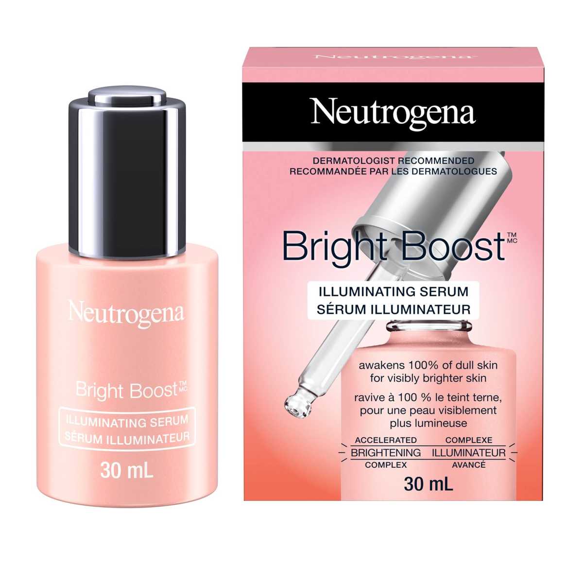 Serum Neutrogena Bright boost- sérum illuminateur, ravive le teint.