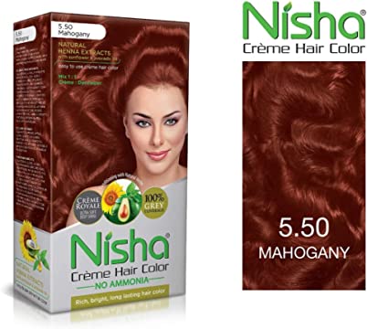 Nisha crème de coloration Permanente, Acajou