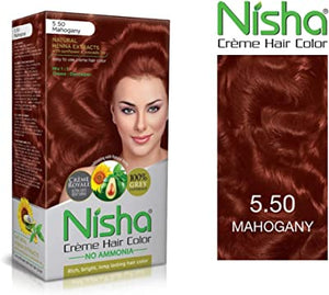 Nisha crème de coloration Permanente, Acajou