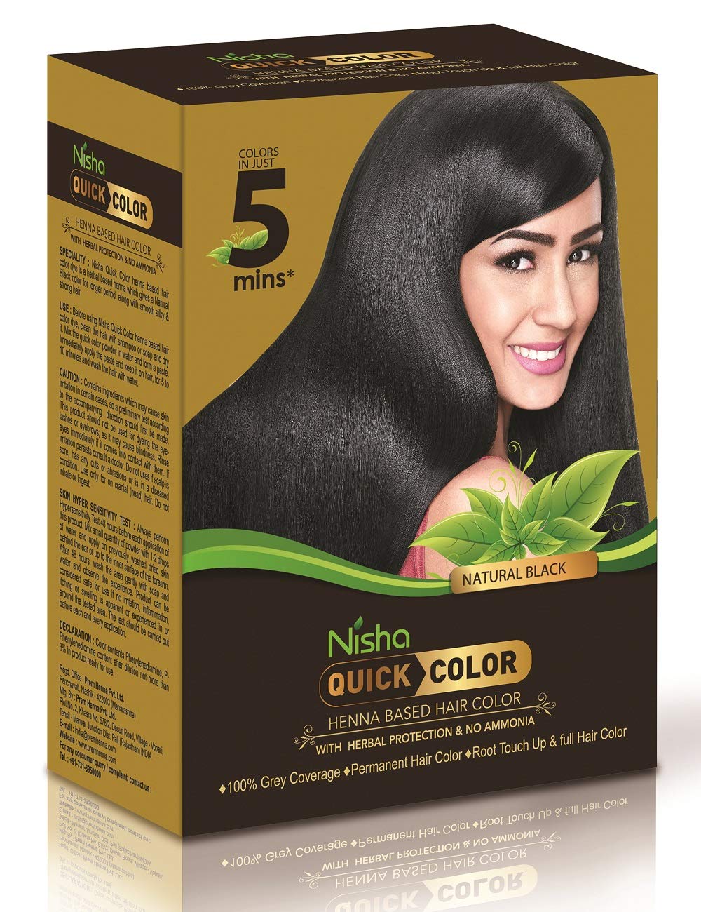 NISHA quick color, Henna based hair color