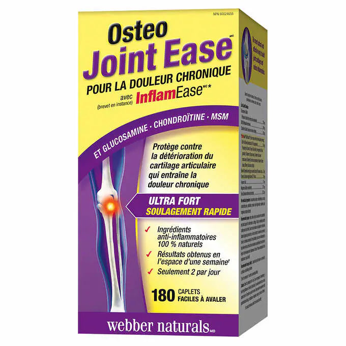 Osteo Joint Ease avec Glucosamine, Chondroitin, lutte contre les douleurs articulaire chroniques