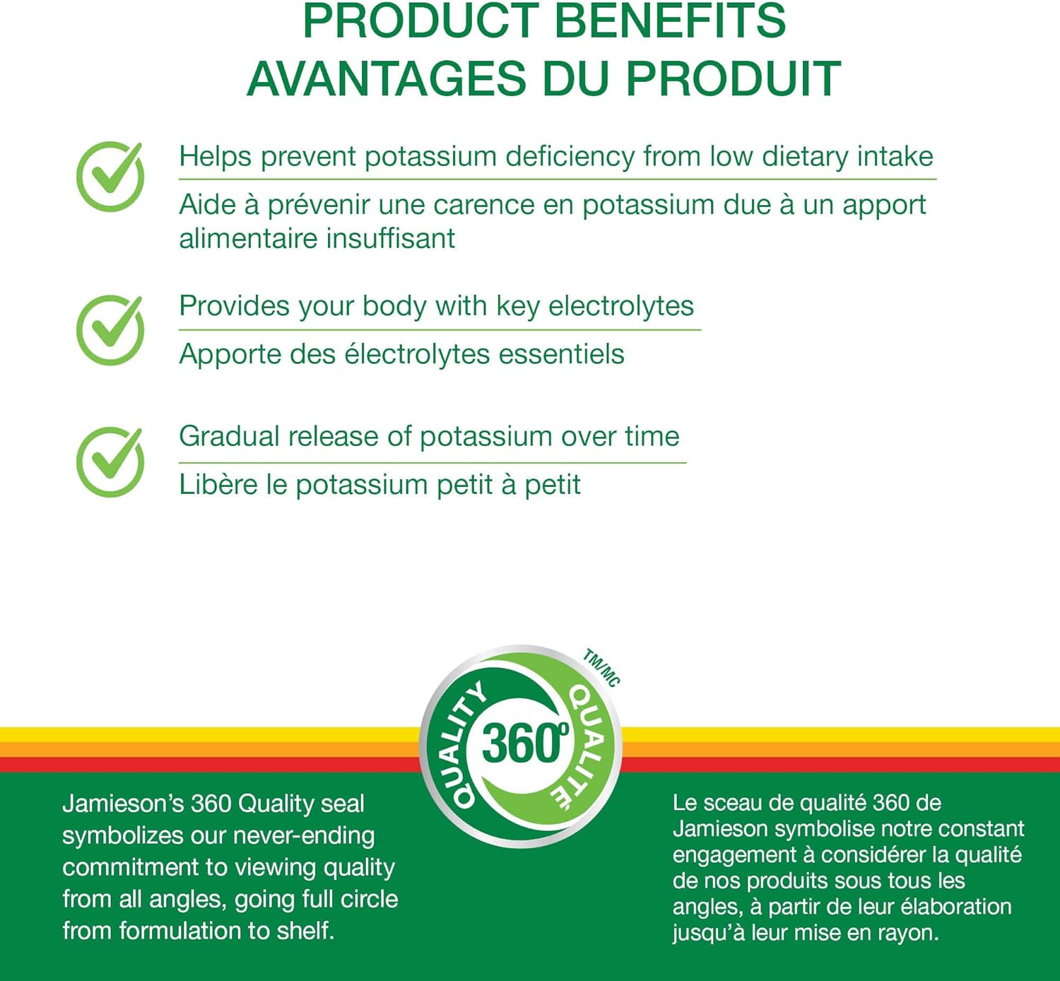 Complement Alimentaire | Potassium extra fort 100 mg – Libération prolongée – Soutient les fonctions