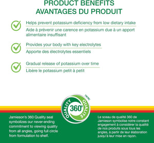 Complement Alimentaire | Potassium extra fort 100 mg – Libération prolongée – Soutient les fonctions