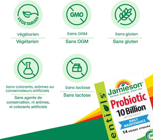 Complement Alimentaire | Probiotique 10 milliards d'UFC, 60 gélules