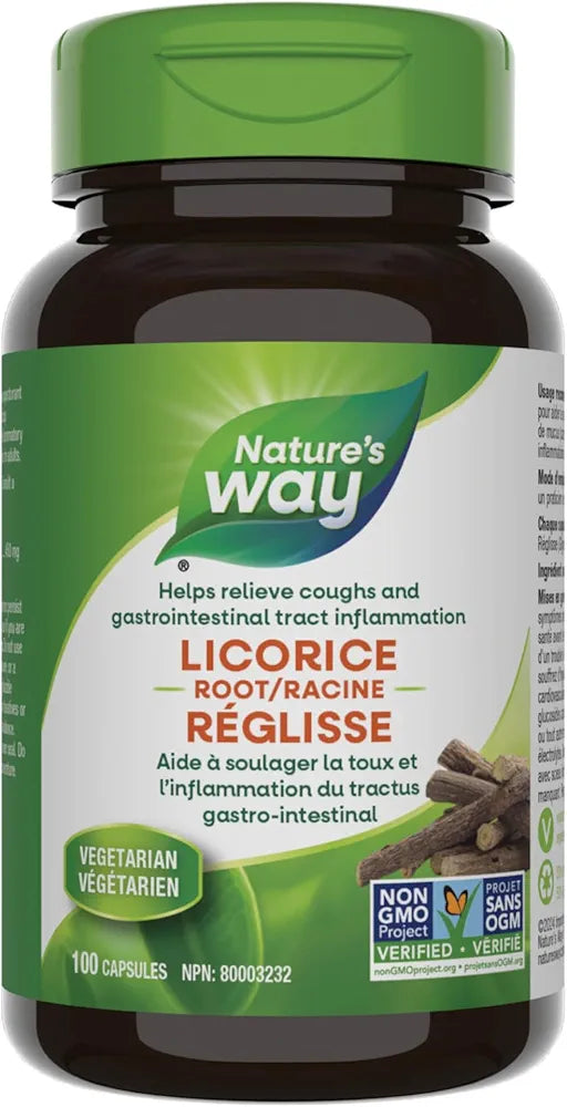 Complément alimentaire Racine de réglisse - Soutient le soulagement de l'inflammation des voies gastro-intestinales