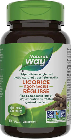 Complément alimentaire Racine de réglisse - Soutient le soulagement de l'inflammation des voies gastro-intestinales