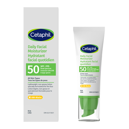 Cetaphil Crème Visage  Hydratante quotidien FPS 50 Avec Une protection solaire UVA/UVB