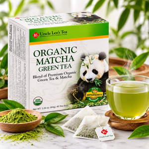 Uncle Lee’s Tea – Thé Vert Matcha Bio | 40 Sachets