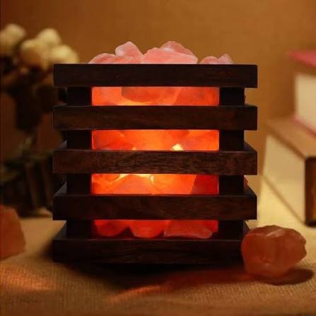 Lampe de sel d’Himalaya -  CARRE EN BOIS