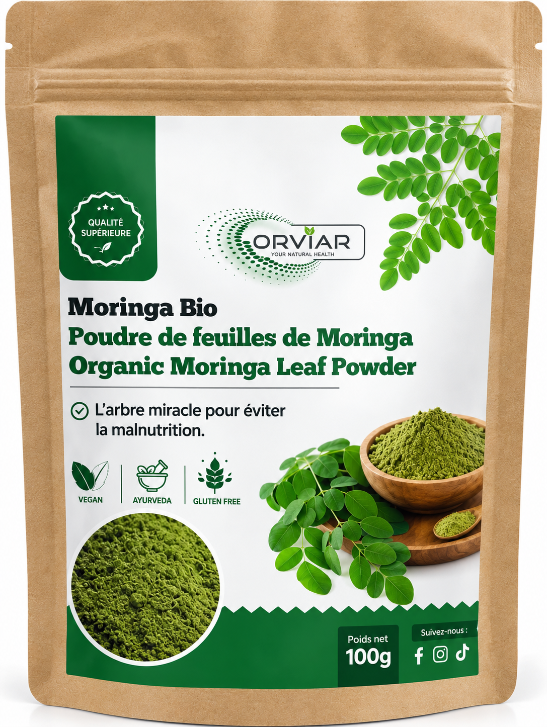 Poudre de Moringa BIO  - 100 gr