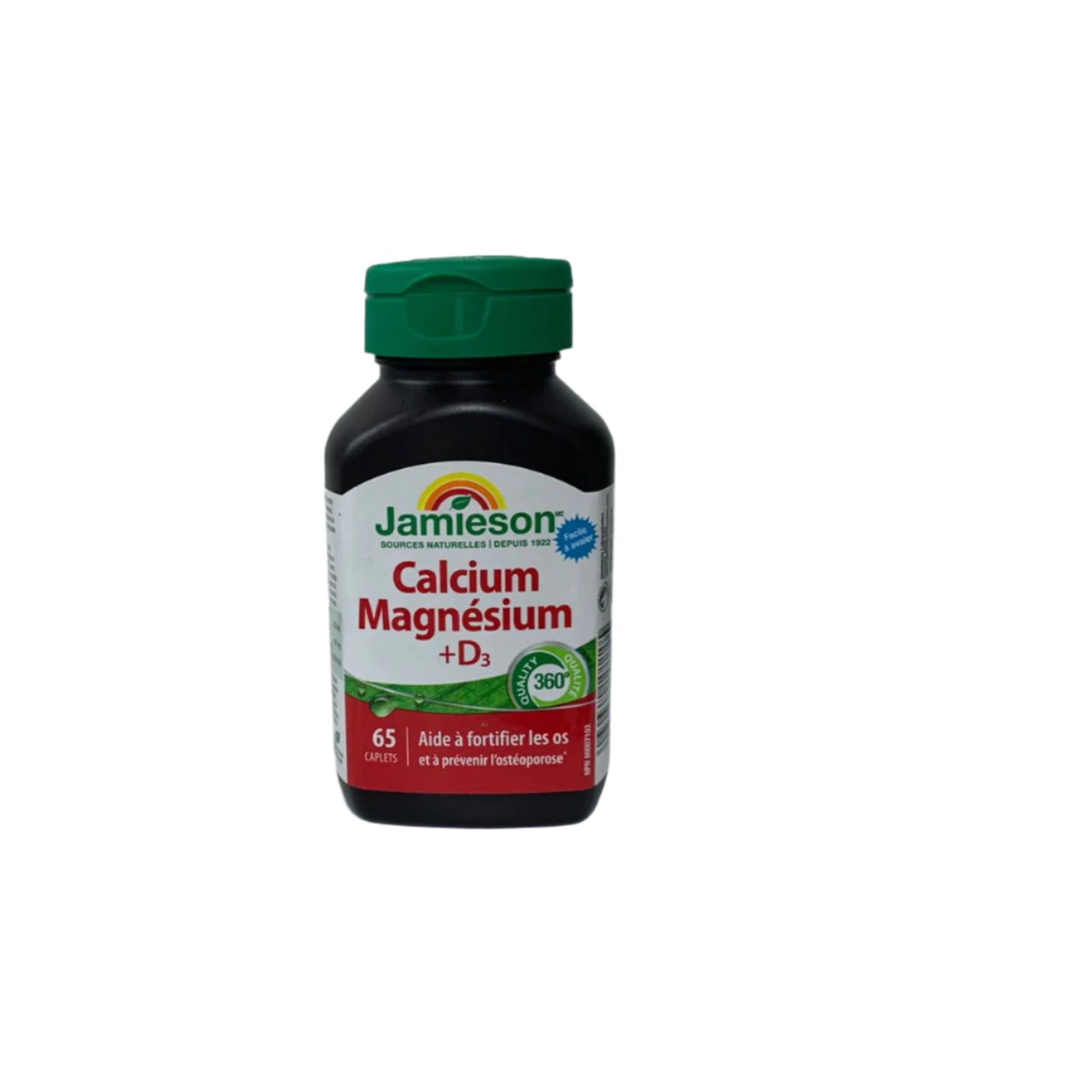 Complement Alimentaire Calcium Magnésium avec vitamine D3, 65 caplets.