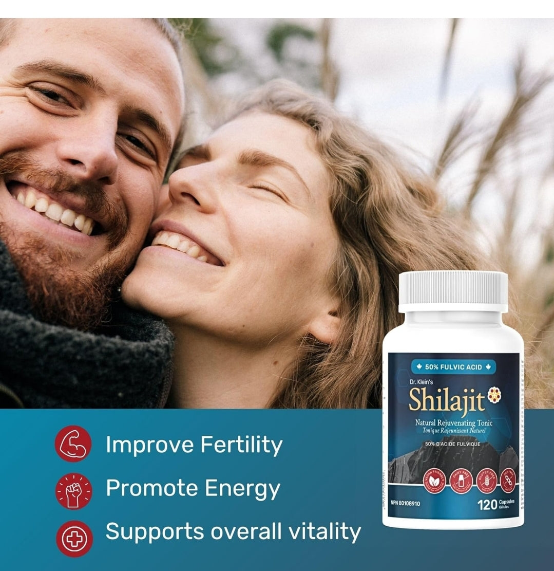 Complement Alimentaire Dr. Klein's- Shilajit  Boost la libido et combat les troubles de l'érection