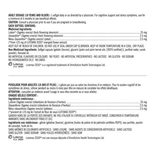 Complement Alimentaire Lutéine 25mg avec zéaxanthine 200 gélules
