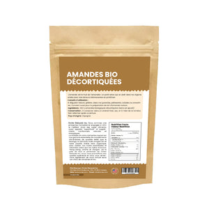 Nutrition santé - Amandes BIO décortiquées, sans sel ajouté