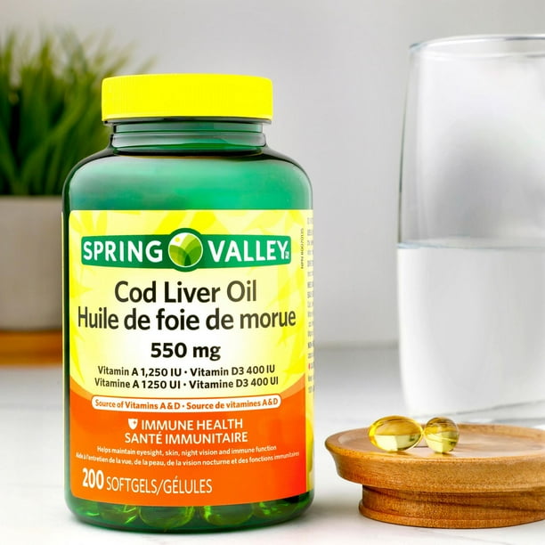 Huile de foie de morue 550mg 200 Gelules