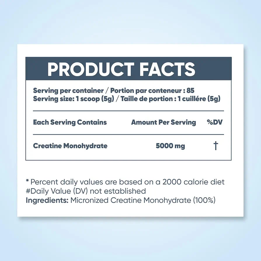 Complement Alimentaire Monohydrate de créatine | Croissance musculaire et force | 425 g