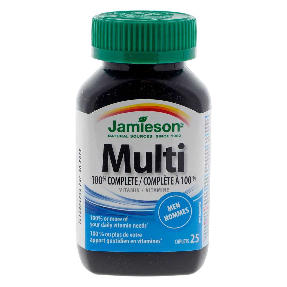 Complement Alimentaire Jamieson Multivitaminé à 100% complète pour hommes, 20 comprimés