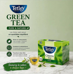 Tetley Thé vert pur, 48 sachets de thé