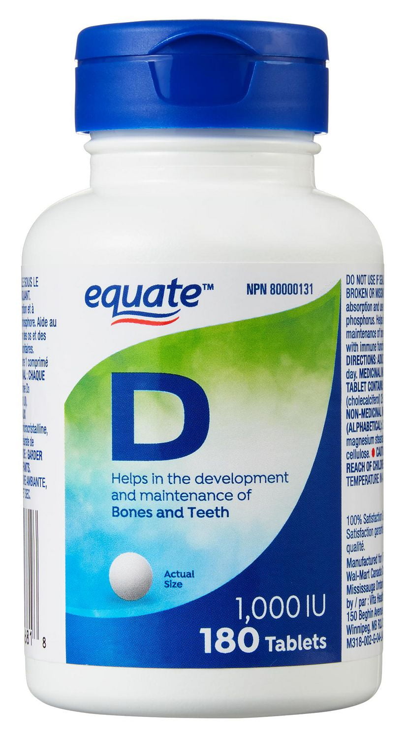Vitamin D, 1,000 IU 180 Comprimés