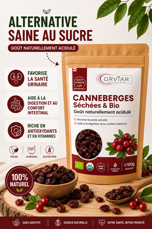 Nutrition Santé Cranberries, Canneberge Séchée - 100gr