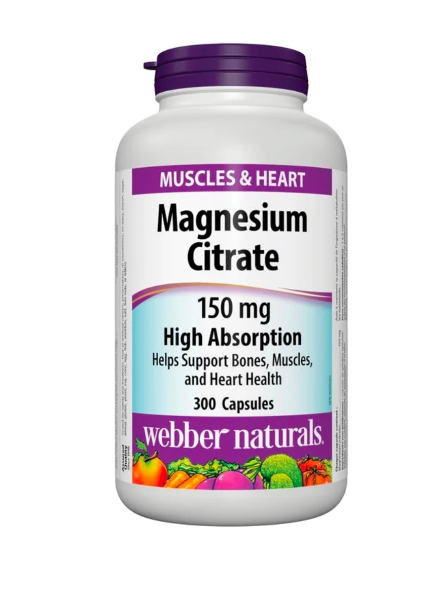 Complement Alimentaire citrate de magnésium 150 mg -- 300 capsules
