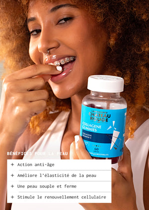 COLLAGÈNE MARIN & Vitamine C - Favorise l'éclat de la peau. 60 gummies