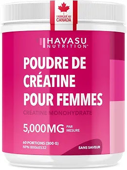 Créatine pour femmes, 5000 mg de créatine monohydratée, non aromatisée