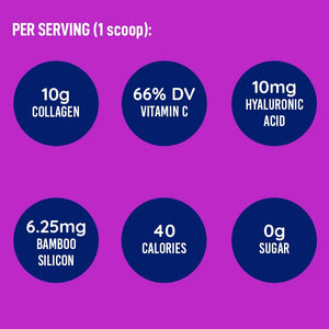 Complement Alimentaire Collagène et beauté non aromatisé vitamine C + acide hyaluronique