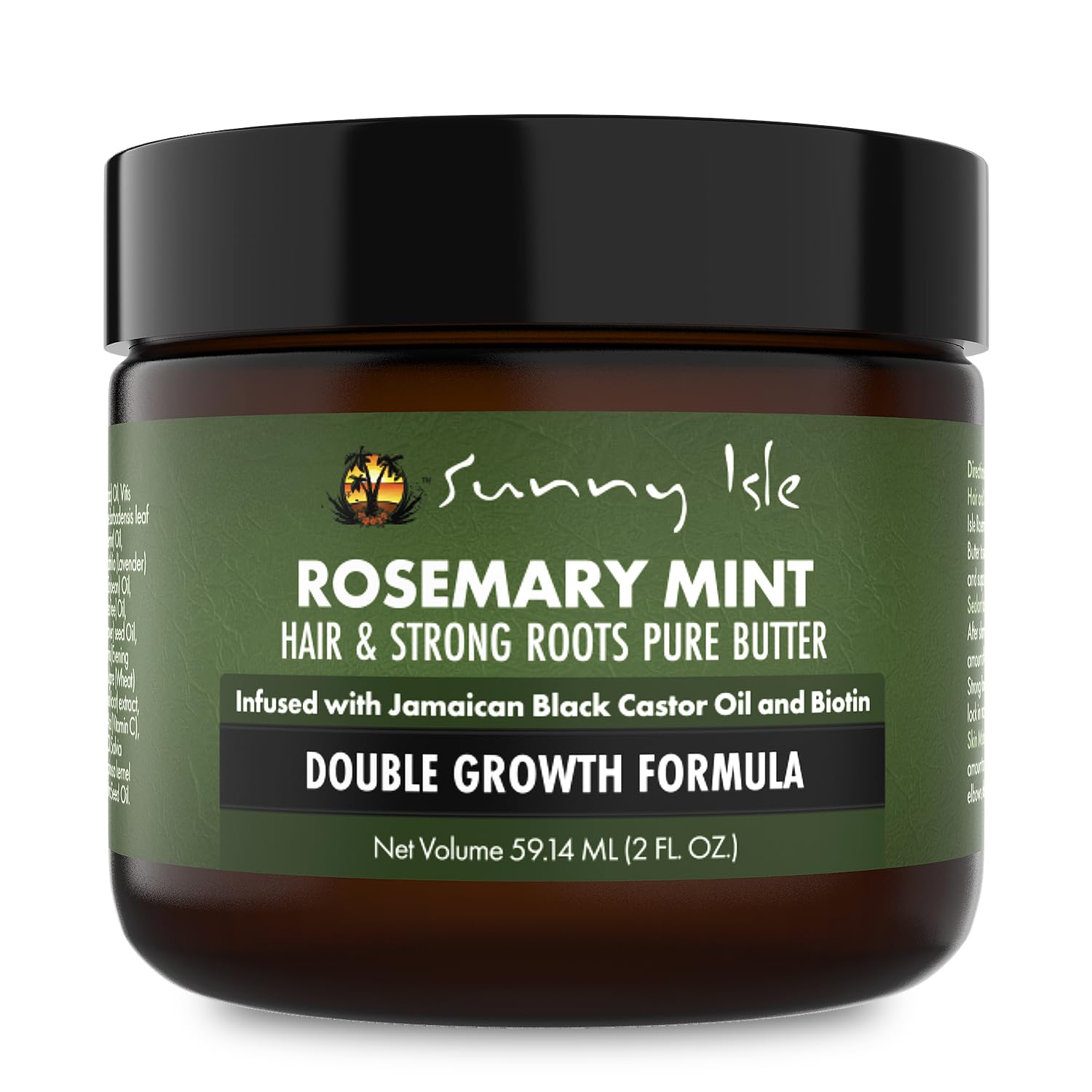 Sunny Isle Beurre Capillaire Romarin & Menthe – Cheveux Forts et Racines Renforcées 57 g