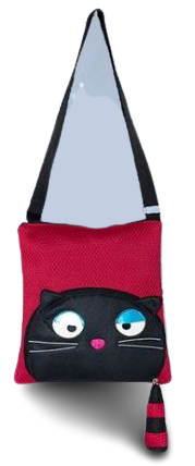 ShanShar Petit sac à main pour tablette Motif chaton rouge