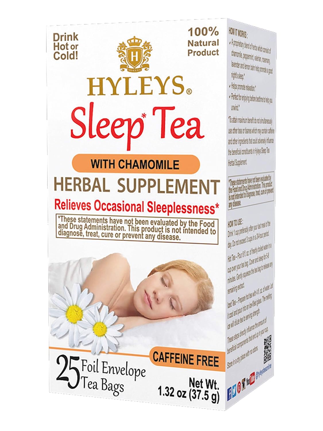 Hyleys Sleep Tea Chamomile -  Sommeil de qualité