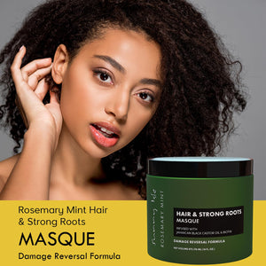 Sunny Isle Masque pour cheveux et racines fortes au romarin et à la menthe 473,6 g
