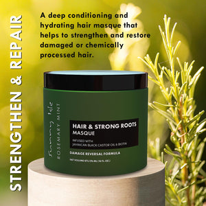 Sunny Isle Masque pour cheveux et racines fortes au romarin et à la menthe 473,6 g