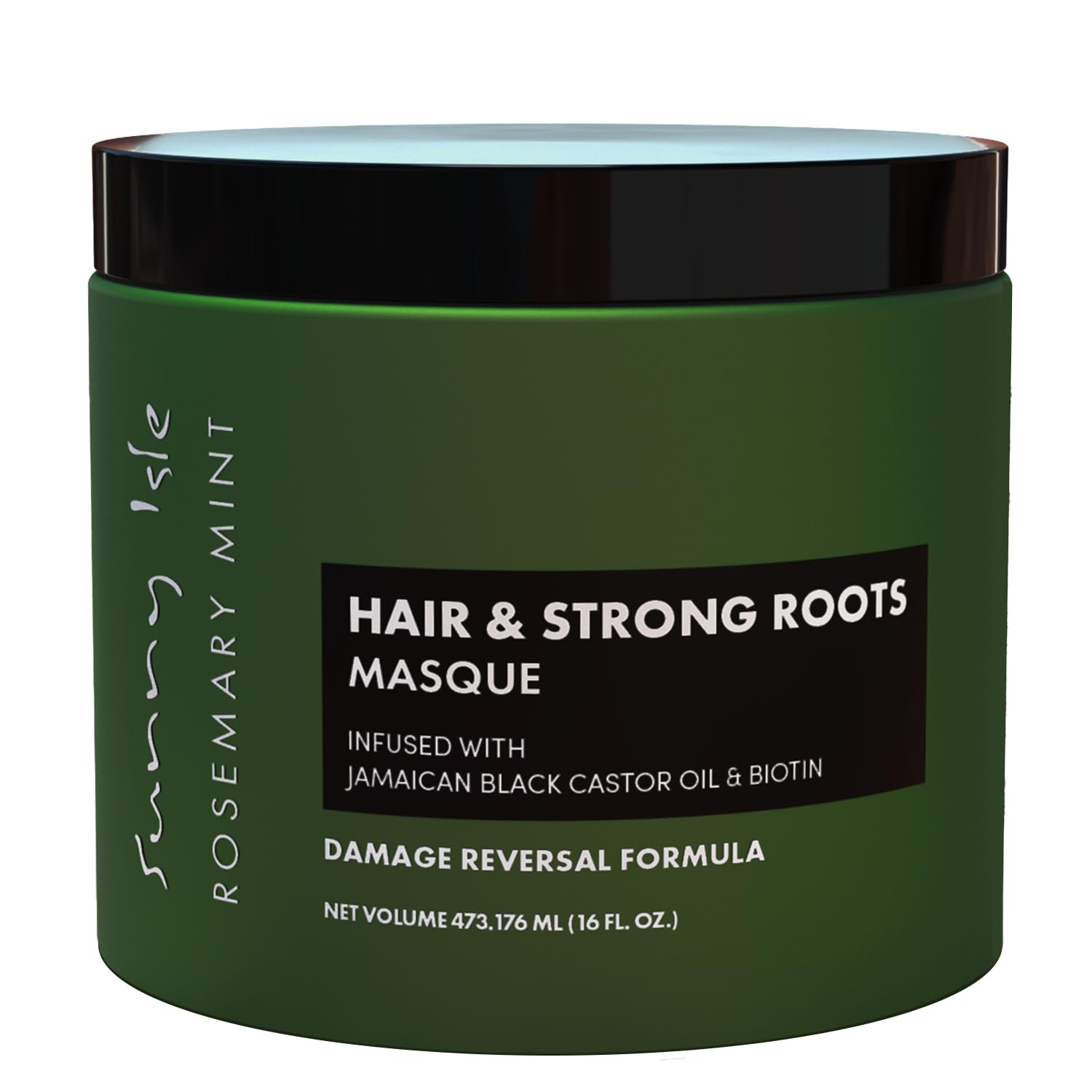 Sunny Isle Masque pour cheveux et racines fortes au romarin et à la menthe 473,6 g
