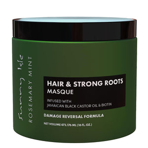 Sunny Isle Masque pour cheveux et racines fortes au romarin et à la menthe 473,6 g