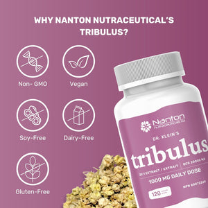 Dr Klein Tribulus Terrestris pour hommes 1000mg : Soutient la vitalité, l'endurance, la résistance, l'énergie