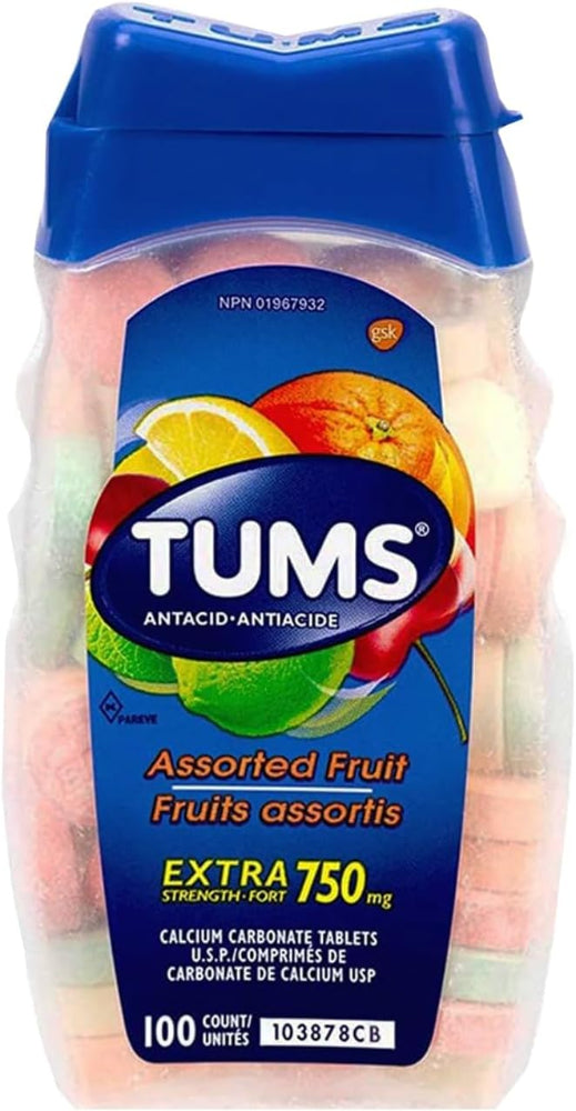 Tums Antiacide , Extra fort, 100 comprimés