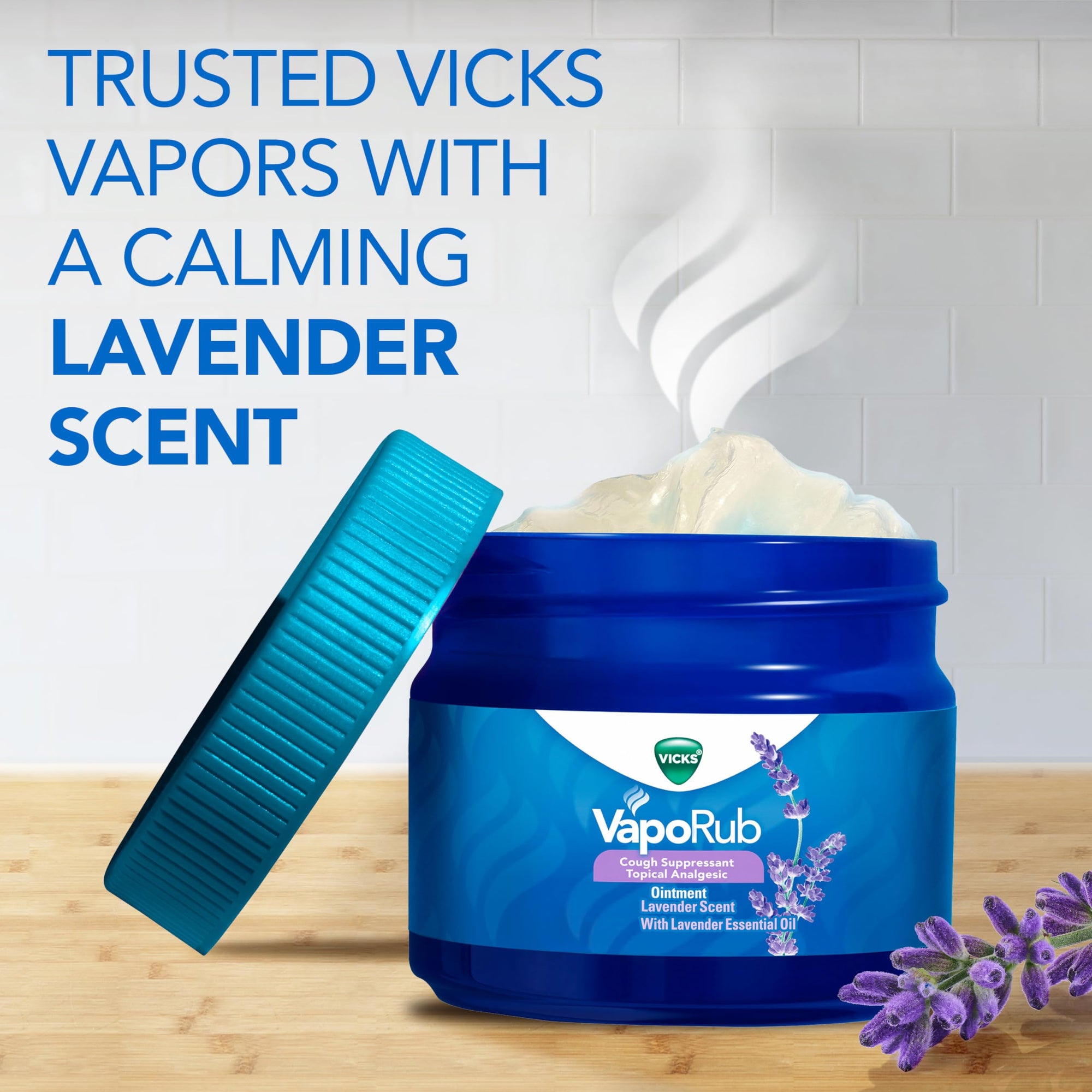 Vicks VapoRub Pommade nasale , soulagement du rhume, des courbatures et des douleurs, pommade pour frotter la poitrine