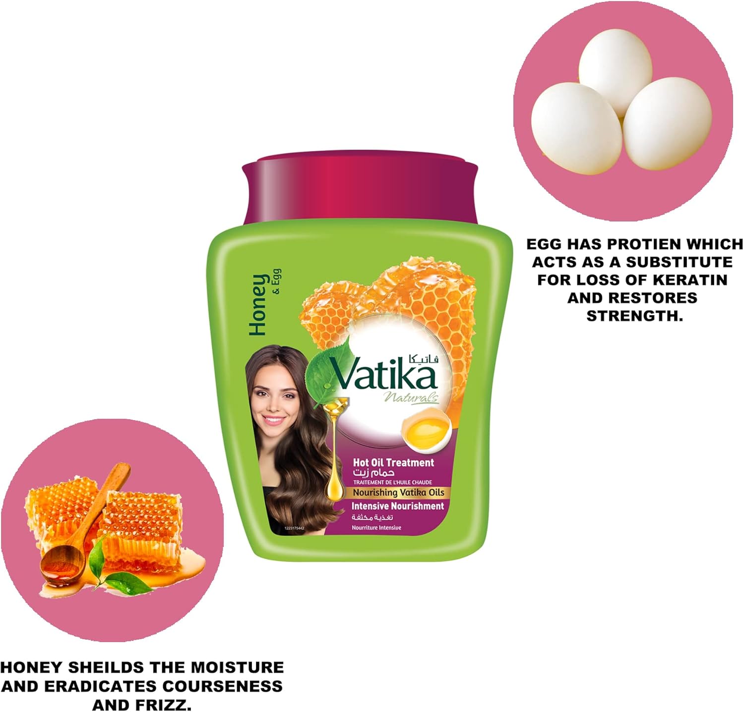 Dabur Vatika Naturals Nourishment Traitement à l'huile chaude, 1kg