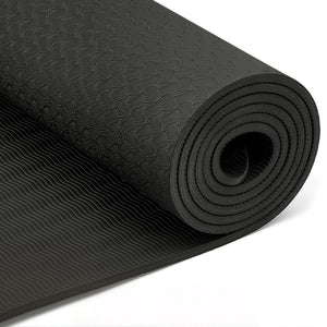 Tapis d'exercice et de yoga en TPE de 6 mm avec sangle de transport