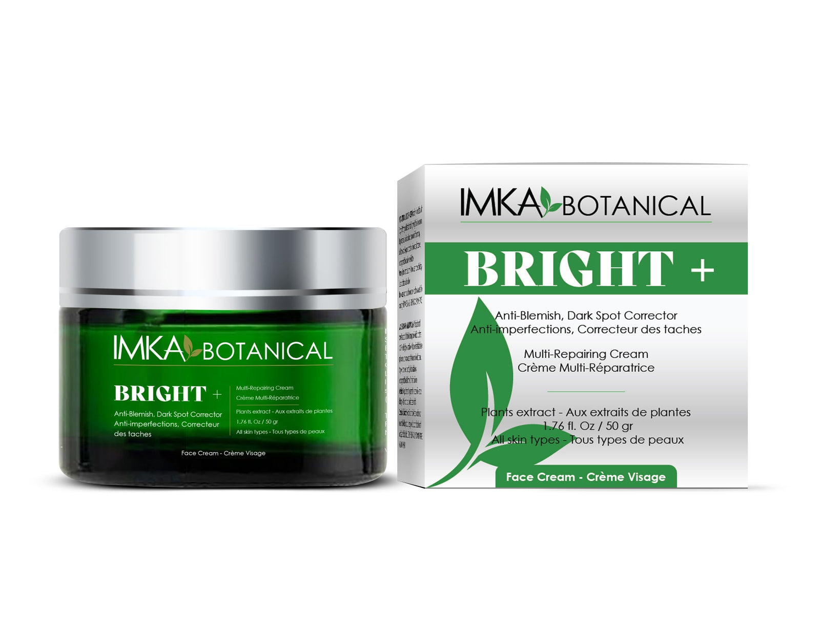 Imka Botanical Crème visage BRIGHT+ Anti-imperfections, Correction des taches 50 gr