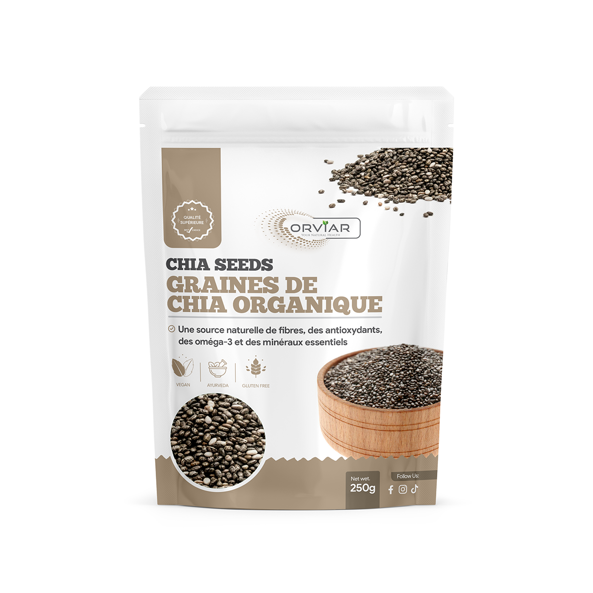 Graine de Chia Bio - Perte du poids, Ventre plat.