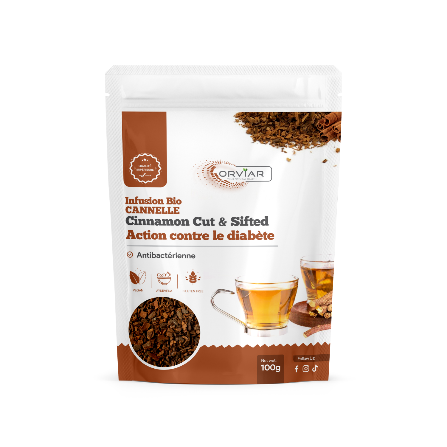 Infusion bio Cannelle coupée et tamisée