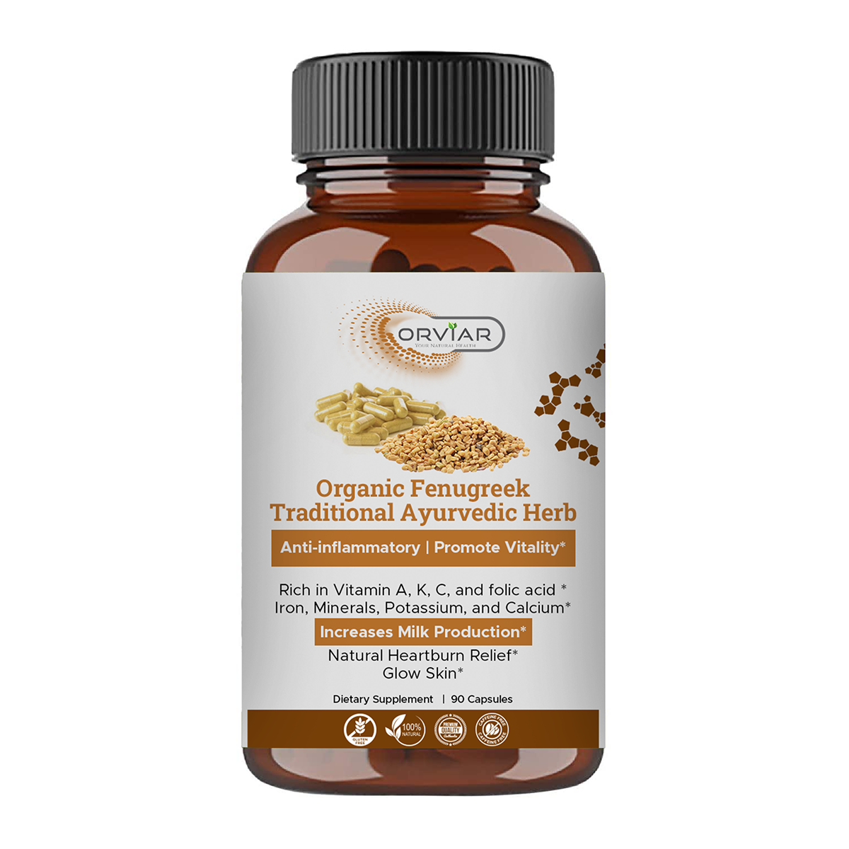 Fenugrec Bio, dosage 900 mg / 90 gélules  Cameroun - Ebotanique