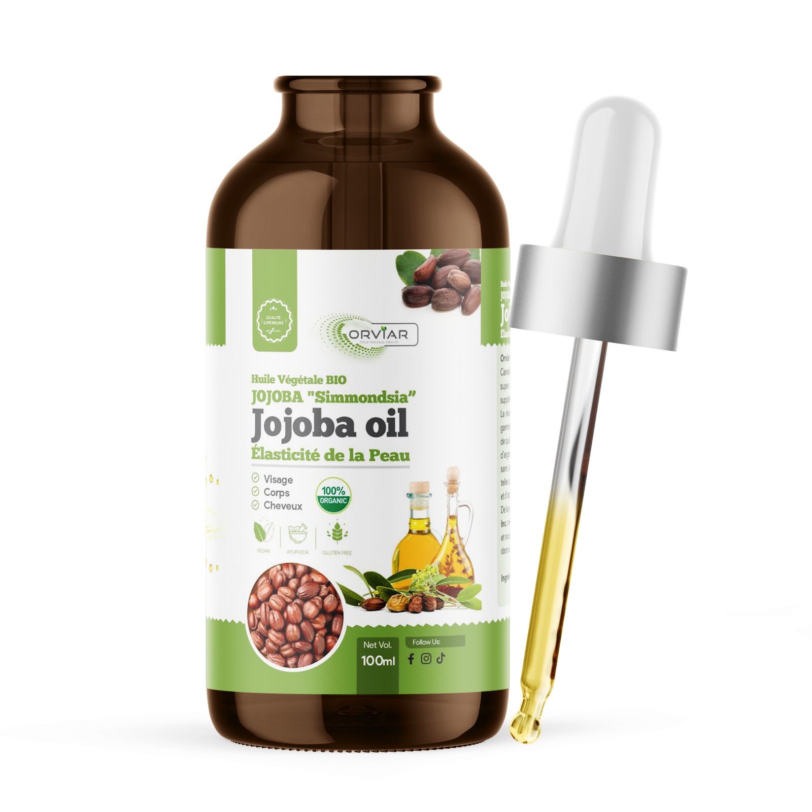 Huile de Jojoba Bio - régule les sécrétions de sébum.
