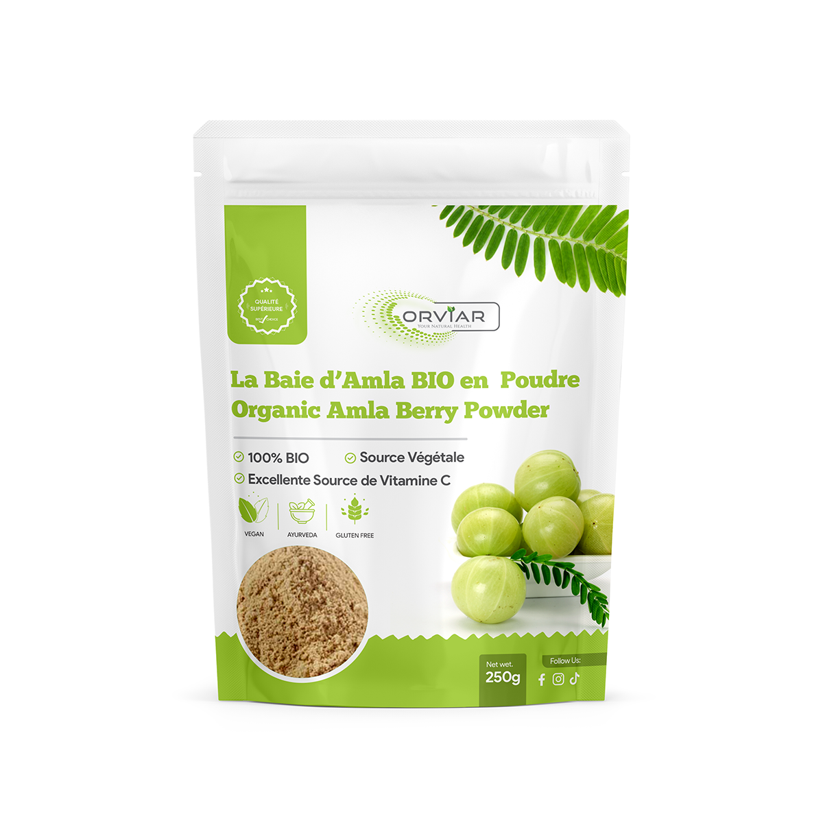 Poudre indienne d'Amla Baie  BIO - Ebotanique