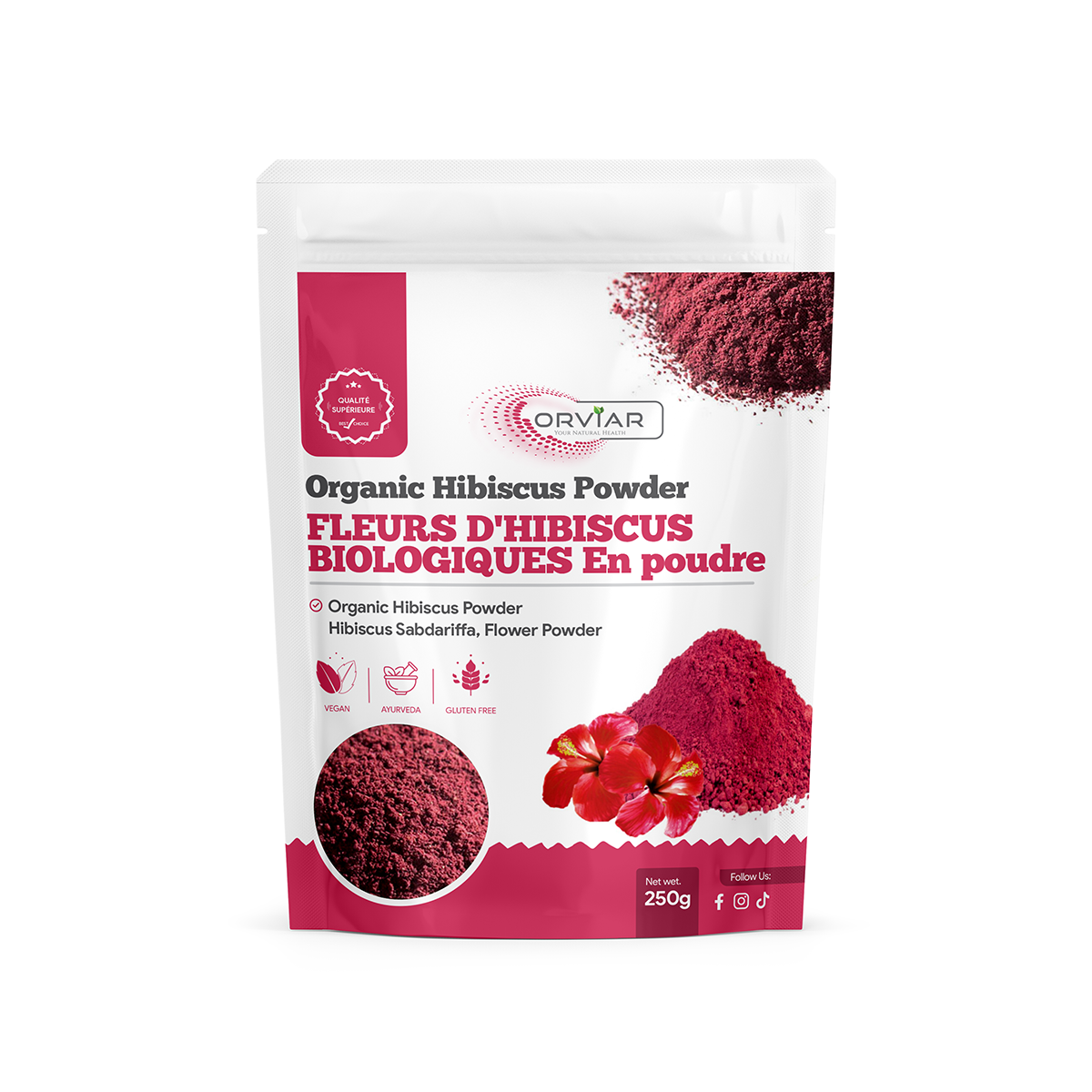 Poudre Fleurs d'hibiscus (Bissap)  BIO